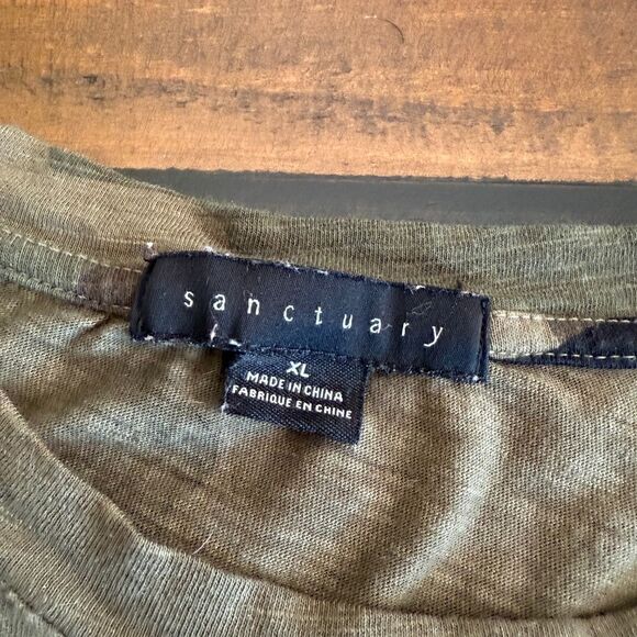 Sanctuary Camouflage Shirt Size XLG - Picture 3 of 5